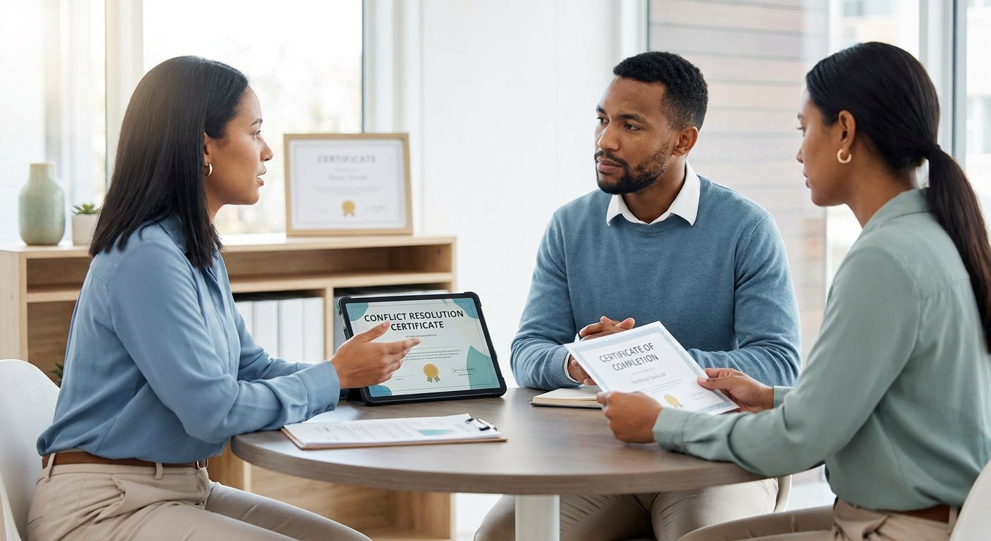 Conflict resolution certificate for mental health pros