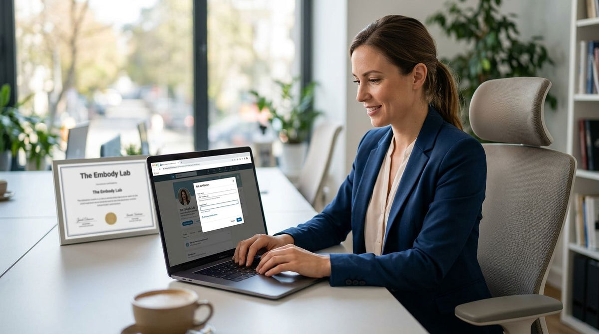 How to add your Embody Lab certification to LinkedIn