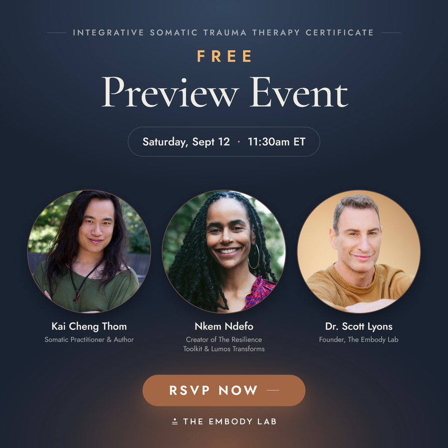 Free preview event for the Integrative Somatic Trauma Therapy Certificate
