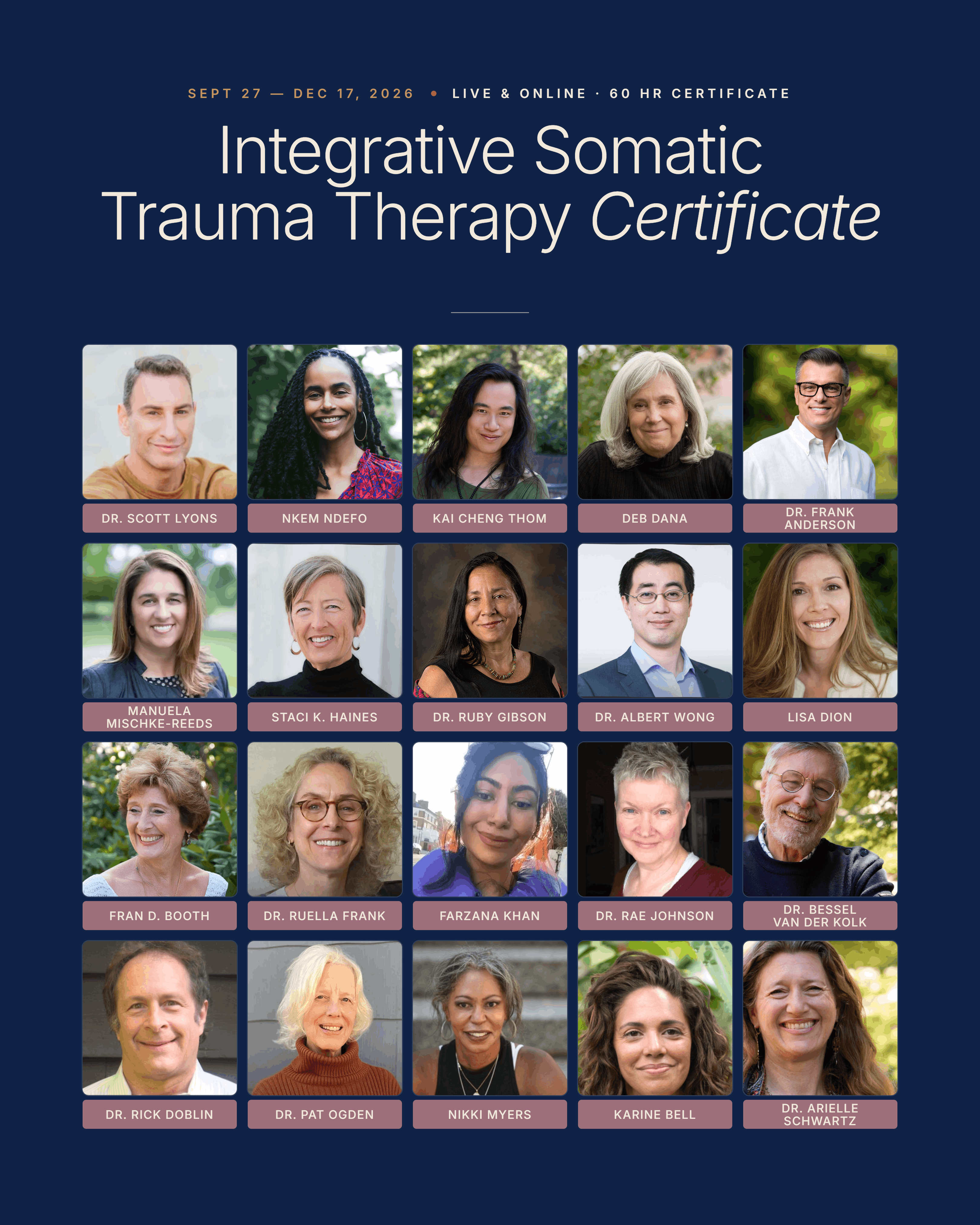 Integrative Somatic Trauma Therapy Certificate program artwork